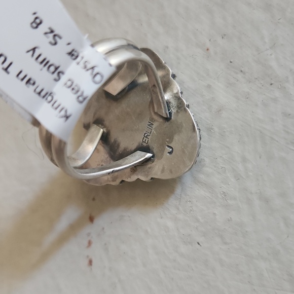 NWT Native American Handmade Kingman & Red Spiny Oyster Cactus Ring 💍♥️🌵 - Picture 5 of 10